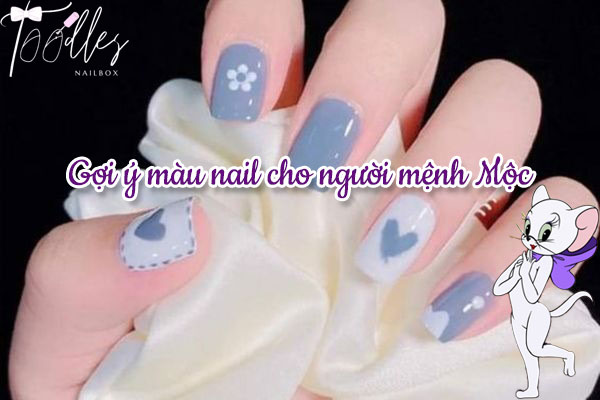Màu nail hợp với người mệnh Mộc