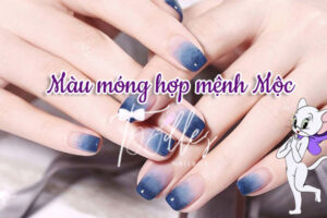 Màu móng hợp mệnh Mộc